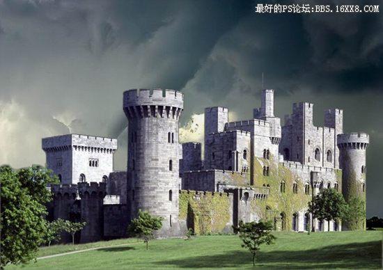 Photoshop照片合成:恐怖城堡