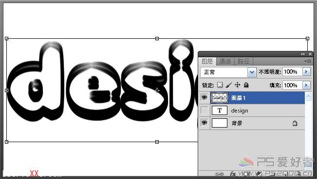 PS CS5教程:用笔刷制作可爱手写字