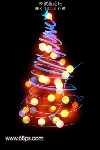 PS教程:制作斑斓的光影圣诞树