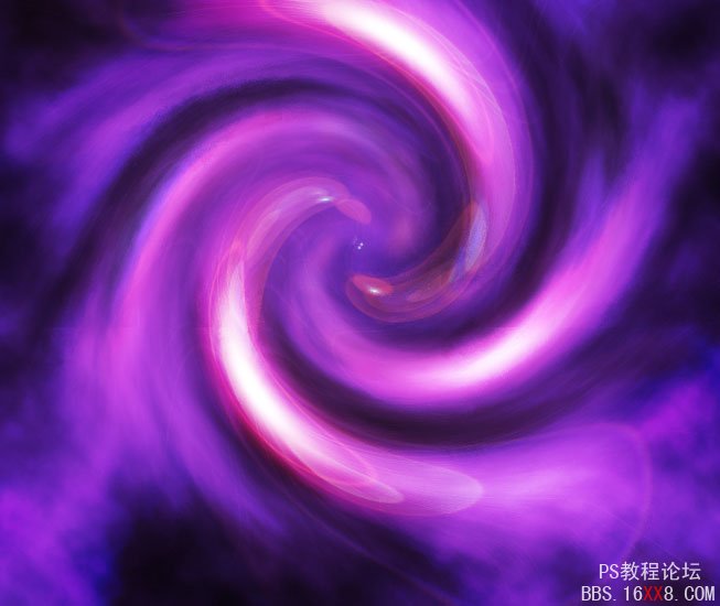 PS滤镜制作非常漂亮的紫色高光漩涡（多图）