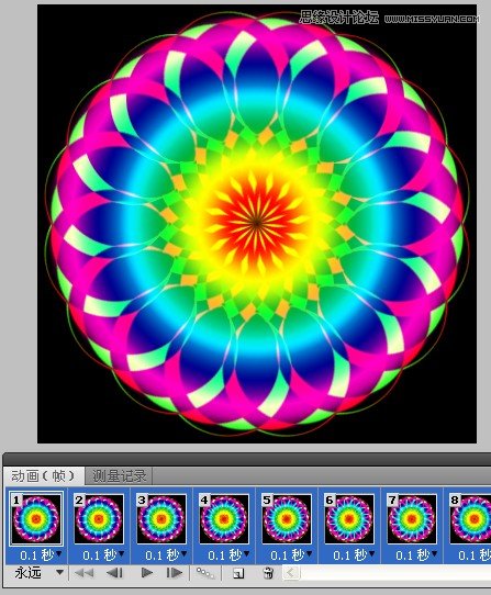 Photoshop制作循环播放的绚丽花朵效果,PS教程,16xx8.com教程网