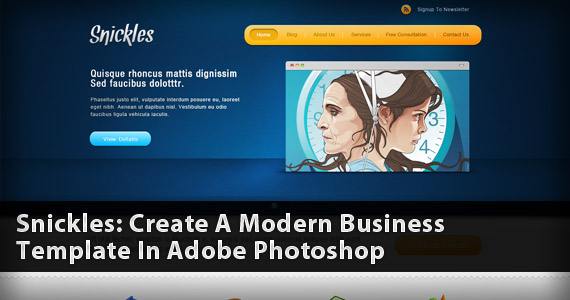 Snickles: Create A Modern Business Template In Adobe Photoshop