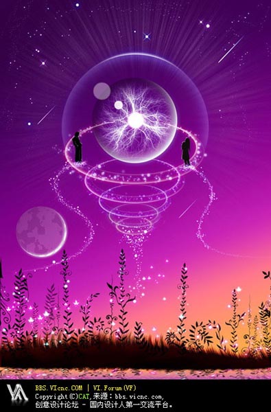 PS教程滤镜制作紫色魔幻水晶球[多图]