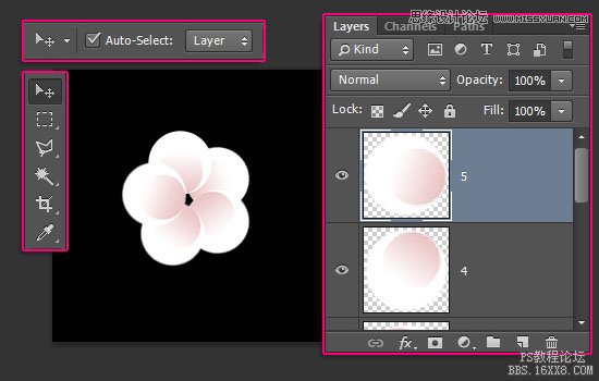 Photoshop制作时尚大气的花朵艺术字教程
