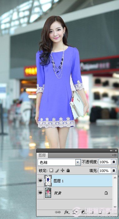 换衣服颜色，快速给美女换衣服颜色实例_www.xiutujiang.com