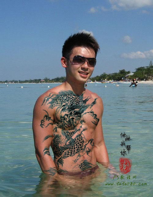 纹身效果,给人物添加纹身效果教程_www.16xx8.com