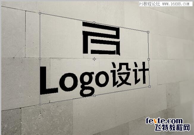 立体字，模仿墙上的立体LOGO文字_www.16xx8.com