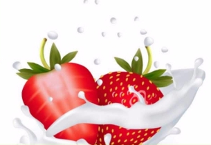 AI教程，用AI绘制飞溅牛奶里的草莓