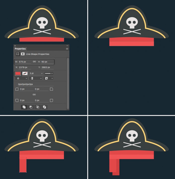 图标设计，在PS里创建一款平面海盗图标_www.xiutujiang.com