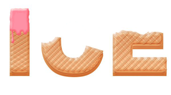 饼干字，用ps创建一个令人垂涎欲滴的冰淇淋文字_www.xiutujiang.com