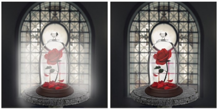 瓶中效果，在Photoshop中合成一个《美女与野兽》电影中的玫瑰花