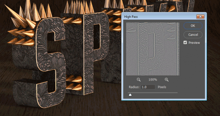 金属字，用PS制作3D效果的金属铆钉文字_www.xiutujiang.com