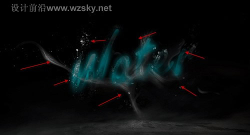 ps教程:www.xiutujiang.com_4 water drop 500x270 Create a Glowing Liquid Text with Water Splash Effect in Photoshop