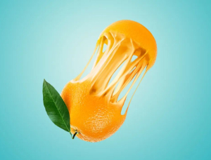創意合成，在PS中合成一個抽絲效果的橙子