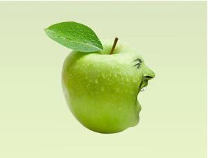 創意合成，制作一個有表情的蘋果頭像
