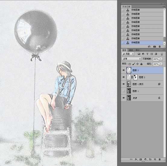素描效果,在ps中制作真实又漂亮的彩铅素描照片_www.16xx8.com