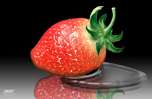  PS绘制出香甜的草莓【图】