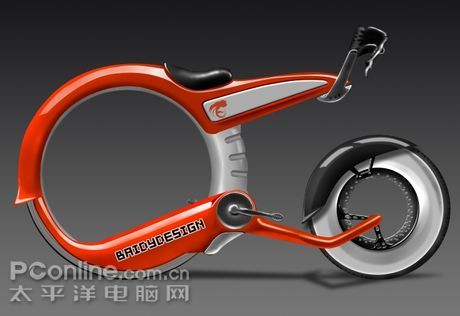 超强：PS体现二维效果——鼠绘概念自行车