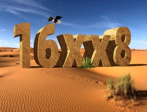 立体字，在PS中制作大气磅礴的沙漠3D立体字体