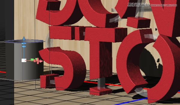3D字体，通过PS制作红色积木立体文字图片_www.xiutujiang.com