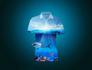 创意合成，制作夏季冰爽的海洋效果T恤