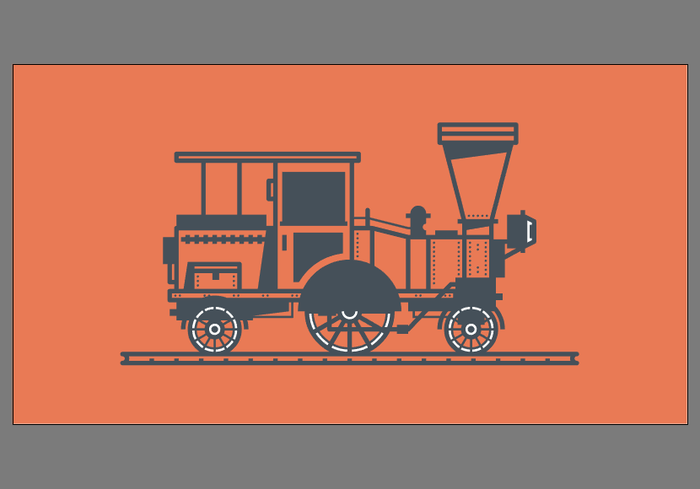 插图制作，用PS制作复古风格的火车插图[图]