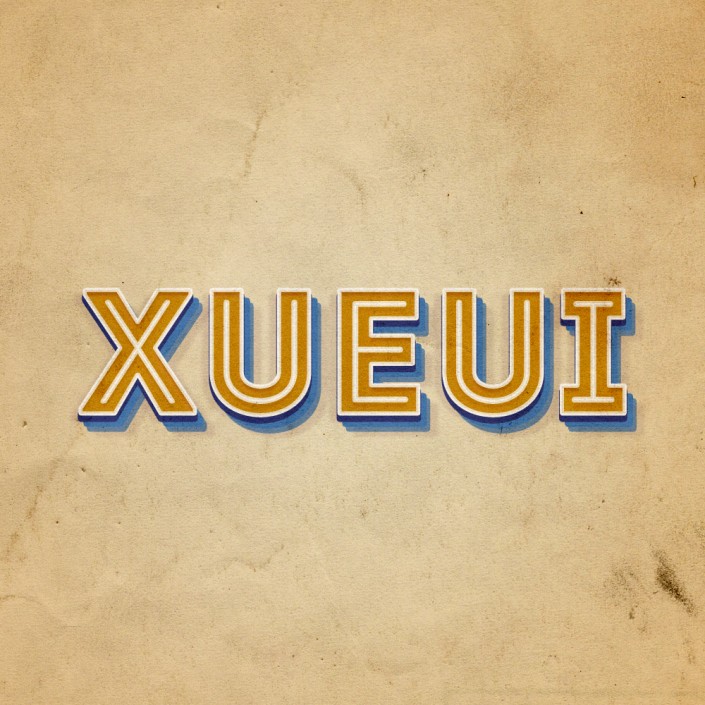 3D字体，通过PS设计制作立体双色复古字_www.xiutujiang.com
