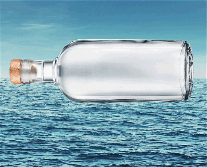 瓶中效果，用Photoshop合成《加勒比海盗》电影中的海盗船