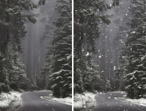 下雪效果，在PS中给照片制作逼真的下雪效果