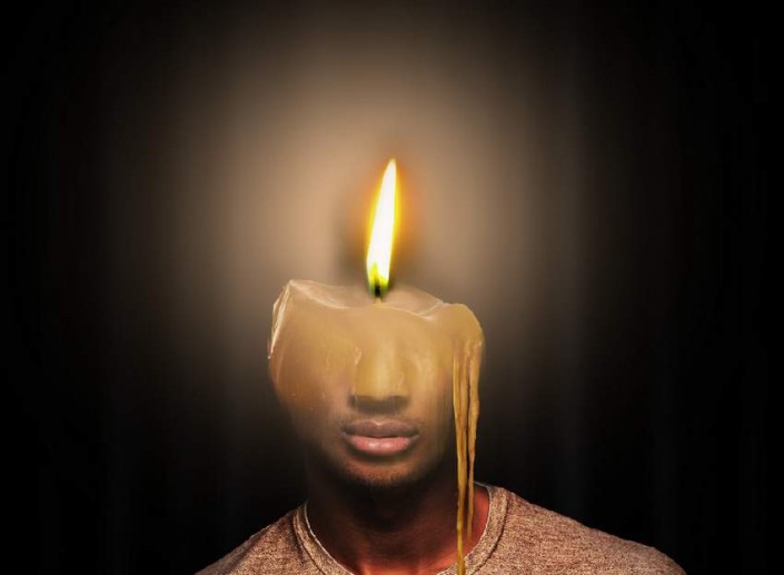 恶搞合成，通过Photoshop设计一幅创意蜡烛人的造型