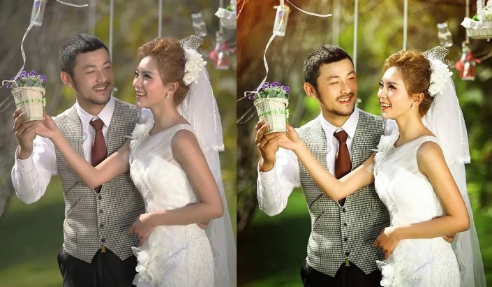婚纱后期，用PS中的色彩条件给婚纱进行修图_www.xiutujiang.com