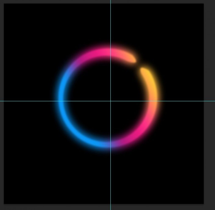 工具运用，在Photoshop中用选区工具制作彩色发光圆环