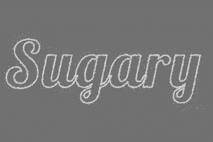 字体制作，打造白糖颗粒堆积字效的字体